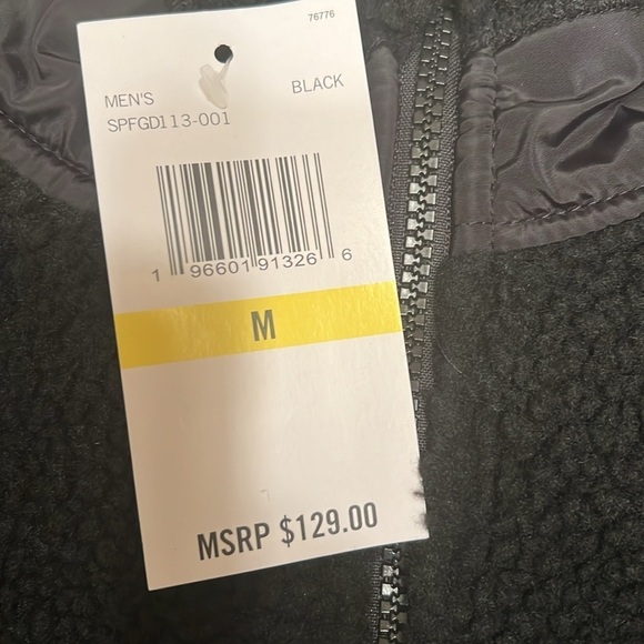 NWT Spyder Men Size M Fur Sherpa Militant Full Zip Jacket Pockets $129 (B1) - Picture 5 of 5